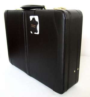 18 Leather Hardside Briefcase Bag Portfolio Attache Expandable Case 