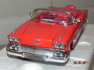 RED 1958 Chevrolet IMPALA CONVERTIBLE 124 A Beauty  