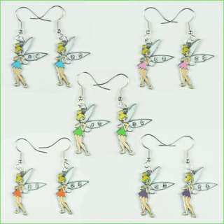   Rhinestone Tinker Bell Fairy Earrings Girls BIRTHDAY Party Gift  