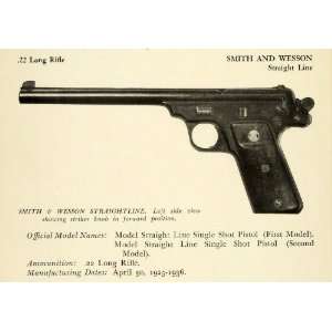 com 1948 Print .22 Long Rifle Smith Wesson Straight Line Single Shot 