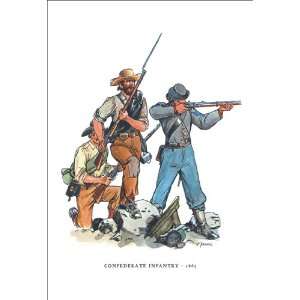  Confederate Infantry, 1863 18X27 Giclee Paper