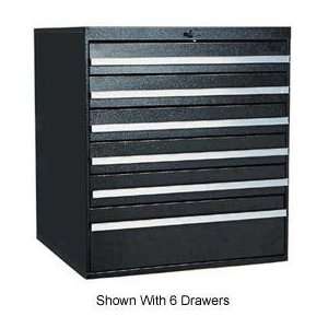   Bearing Slide Modular Drawer Cabinet 7  3 Drawers, Knob Lock, Black