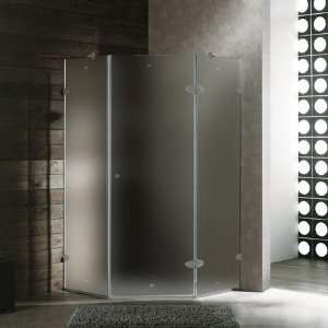  Vigo Industries 38x38 Frameless Neo Angle 3/8 Frosted Shower 
