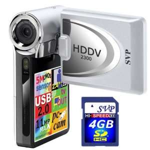 2300 Silver 11MP Max 2.4 inch LCD Digital Video Camcorder with Speaker 
