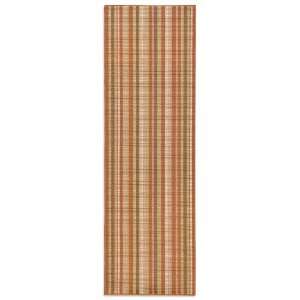   USA Umbrella Stripe Redwood Rug, 2 1/2 Feet by 8 Feet