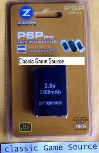ZION PSP 2000 Rechargeable Battery 3.6 Volt Lithium 2200 mAh Extended 