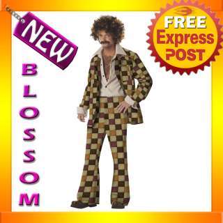C243 Men 60s 70s Disco Sleazeball Adult Costume M L XL  