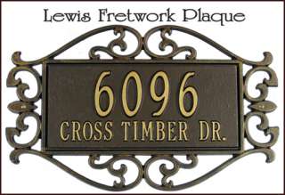 PERSONALIZED LARGE FRETWORK OFFICE ADDRESS PLAQUE SIGN  