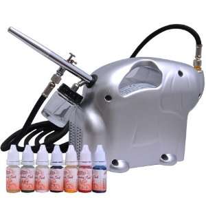    0.35mm Dual Action Airbrush Kit Air Compressor Inks Beauty