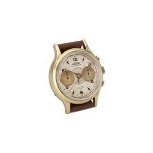   Uttermost Brass Wristwatch Alarm Round Aureole Clock
