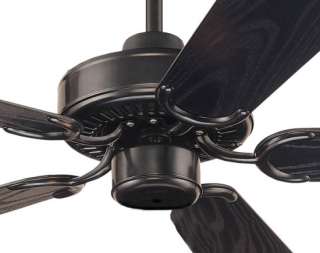 Outdoor / Indoor Matte Black Ceiling Fan 52 + Warranty  