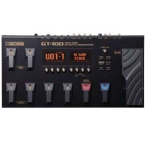 Boss GT 100 Amp Effects Processor Bundle with 10 Foot Instrument Cable 