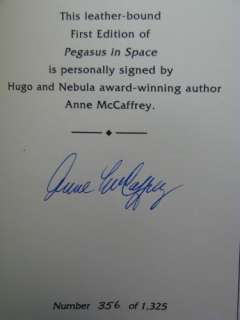   signed by 2, Pegasus in Space by Anne McCaffrey, Easton Press  