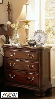 Cherry 3 Drawer Nightstand Bedside Table AD791 420  