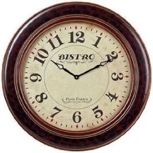    Paris Bistro Antique Face 31 1/2 Wide Wall Clock