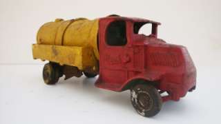 Antique ARCADE Cast Iron 1920S Gasoline Oil Tank Truck Old Toy MACK 