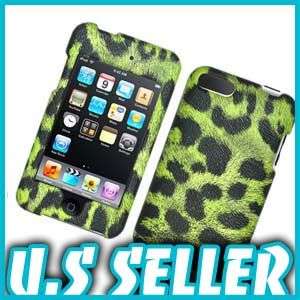 BLACK LEOPARD FABRIC HARD CASE FOR APPLE IPOD TOUCH 2 3  