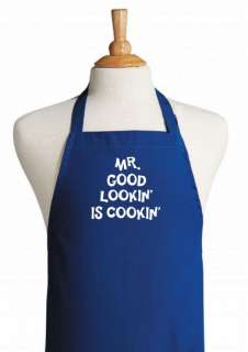 Mr. Good Lookin Is Cookin Funny Aprons For Dads  