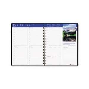  Earthscapes Weekly Appointment Book, 8 1/2 x 11, Black 