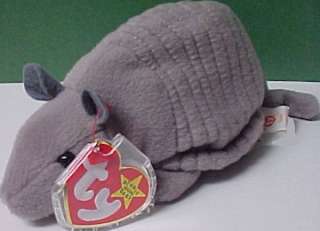 TY Beanie Baby Babies TANK ARMADILLO 4th Gen. 9 Line  