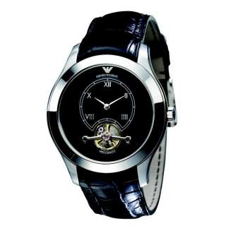Emporio Armani Meccanico Black Leather Watch AR4637  