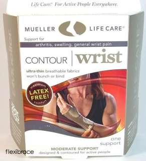 Mueller Antibacterial Contour Wrist Brace Support New  