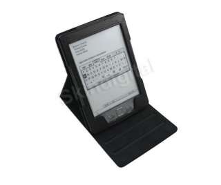 For  Kindle 4 WiFi Black Leather Case Cover + Free Screen Guard 