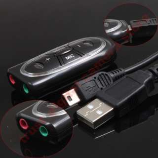 USB 2.0 Virtual 7.1 Channel Audio Sound Card Adapter 3D  