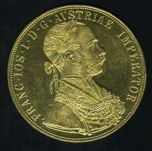 AUSTRIA 4 DUCAT 1915 RESTRIKE FRANZ JOSEF I GOLD COIN AS SHOWN  