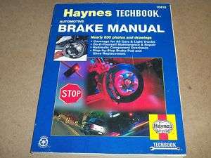 Haynes Automotive Brake Techbook Service Manual  