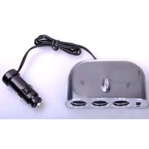 Car USB & 3 Socket Charger Perfect For GPS   Magellan, TomTom, Garmin 