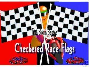 24 RACE FLAGS CHECKERED FLAGS NASCAR RACE CAR DECOR  