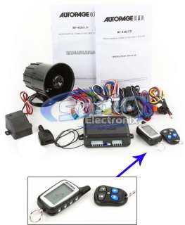 AutoPage RF 425 LCD 4 Channel Vehicle Alarm Security System 