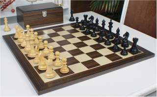 Fierce Chess Set Ebonized 4 Ebony Board & Box  