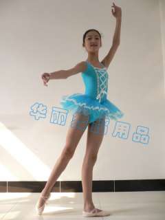 NWT Girls Ballet Tutu Dance Dress Blue Leotard SZ 7 8  