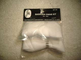New Fox Bassoon Cleaning Swab Set For All Bassoons  