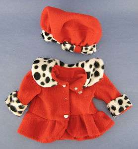 Build A Bear Workshop Disney Dalmatian Puppy Dog Red Coat Hat Outfit 