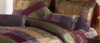 11pcs Jacquard Patchwork Bed in a Bag Comforter Set+Window Curtain 