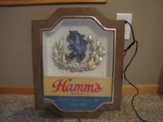 Vintage Hamms Lighted Beer Sign  