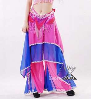 Belly Dance Double color Trousers Skirt Pants  