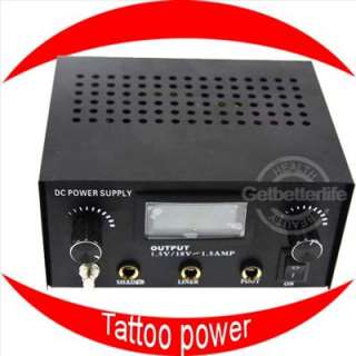 Black Dual Digital Digital LCD Tattoo Power Cast Iron Machine Gun 