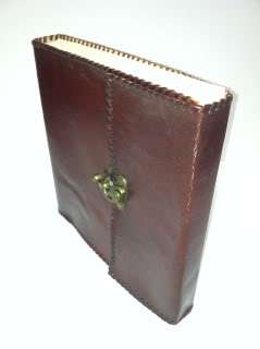 Leather Handmade Blank Journal Diary Sketch Book w/ Straw Paper  