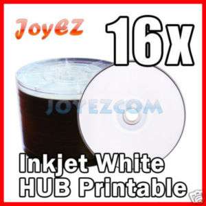 500 Inkjet White Hub Printable Blank DVD R DVD 16X Disc  