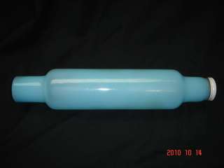 Blue Slag Glass Rolling Pin  