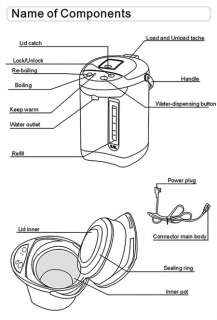 Electric Airpot Hot Water Dispensing Pot 4L Dispenser  