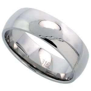  8mm Wedding Band Thumb Ring Comfort Fit High Polish, size 5 Jewelry
