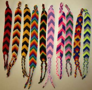 LOT of 12 Friendship Bracelets   Wide 3/4 inches.  
