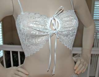 Sexy bridal bralette top & boyshorts sheer lace Fantasy  