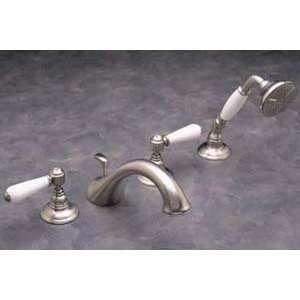  Rohl Tuscan Brass C Spout Tub Filler Faucet with Porcelain 