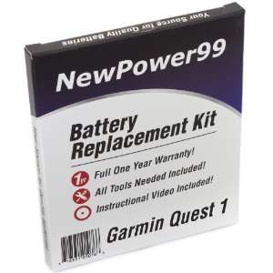  Garmin Quest 1 Battery Replacement Kit with Installation 